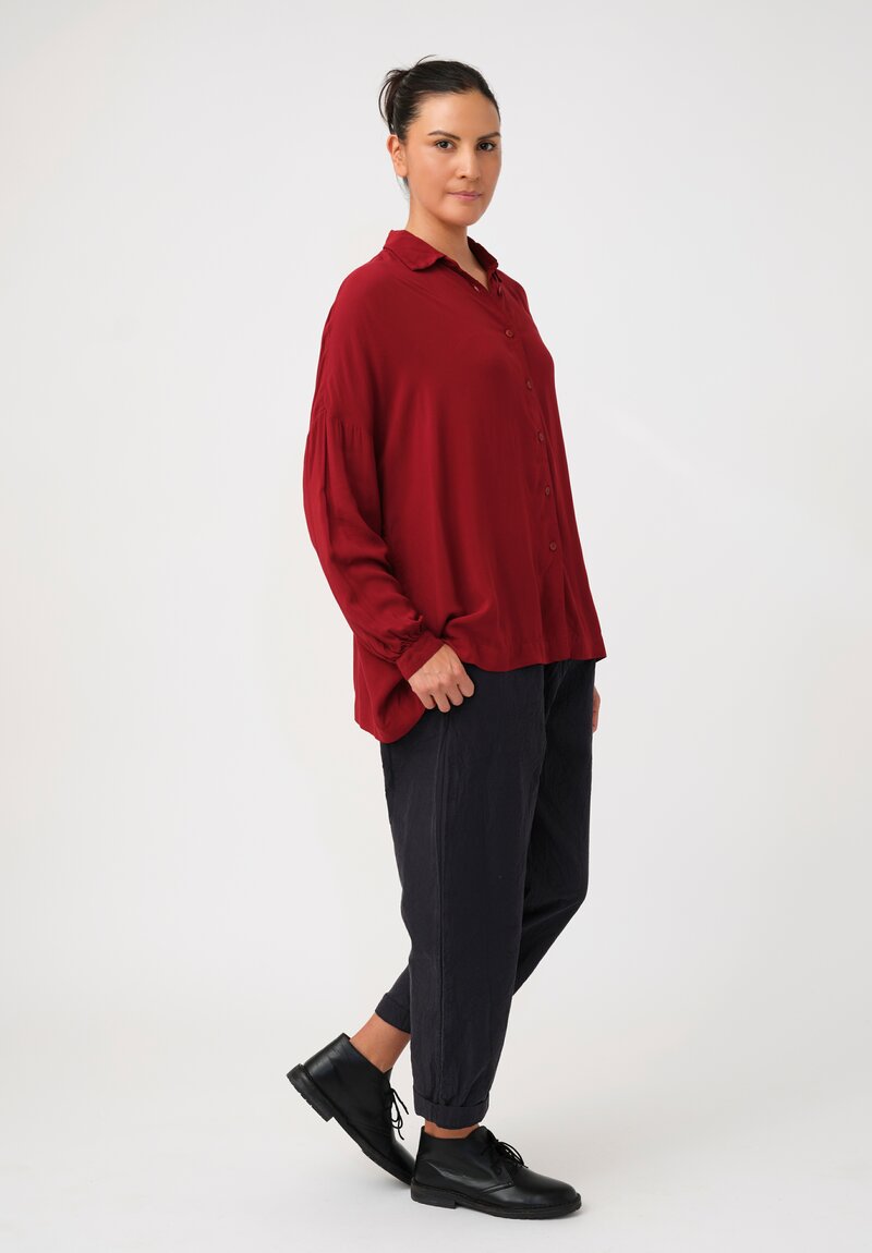 Casey Casey Tissue Gathered Sleeve Detail Squarbi Top