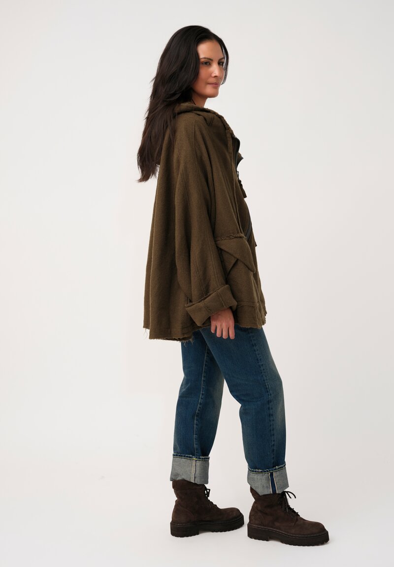 Rundholz DIP Layered Double Cowl Neck Anorak Coat