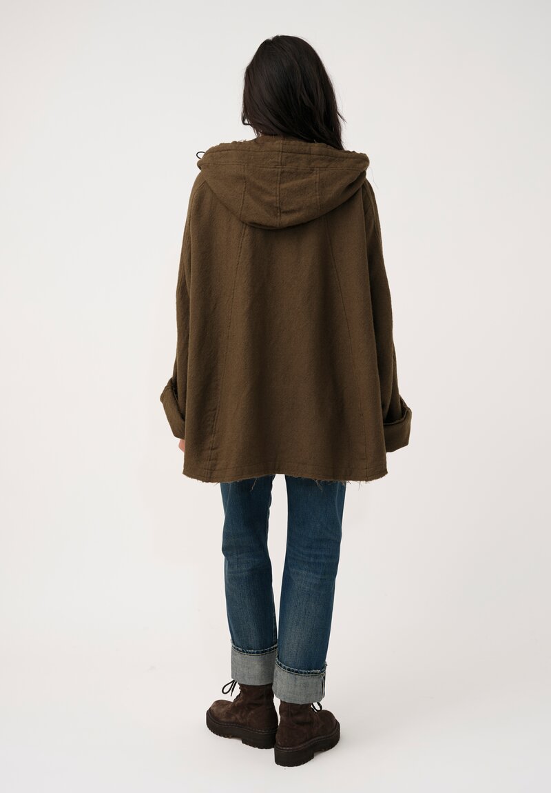Rundholz DIP Layered Double Cowl Neck Anorak Coat