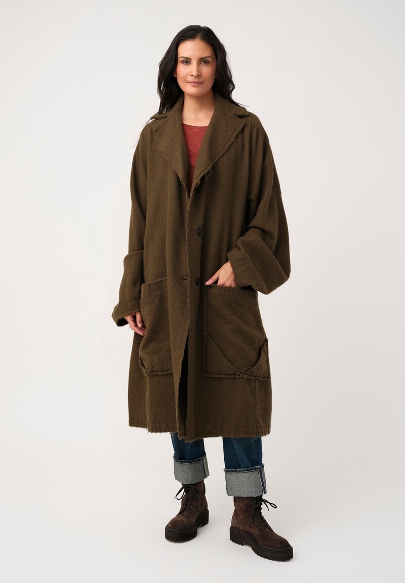 Rundholz DIP Raw Edge Oversized Pocket Coat
