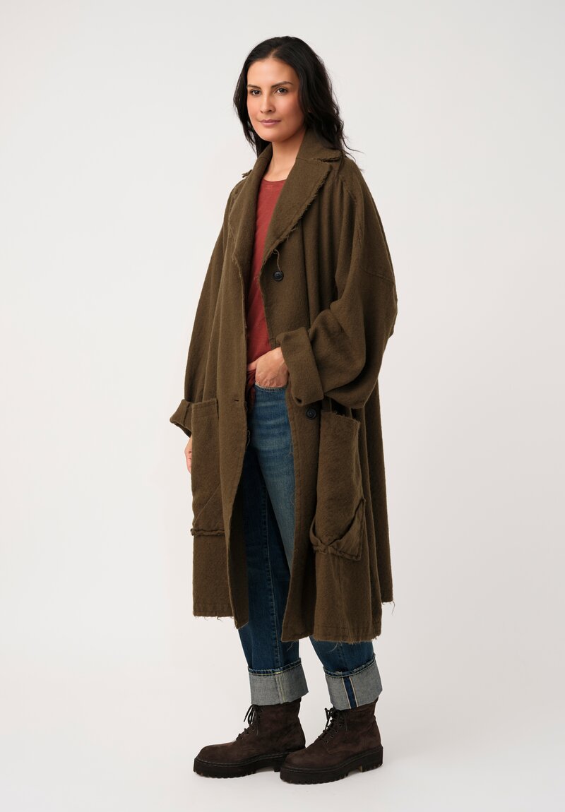 Rundholz DIP Raw Edge Oversized Pocket Coat