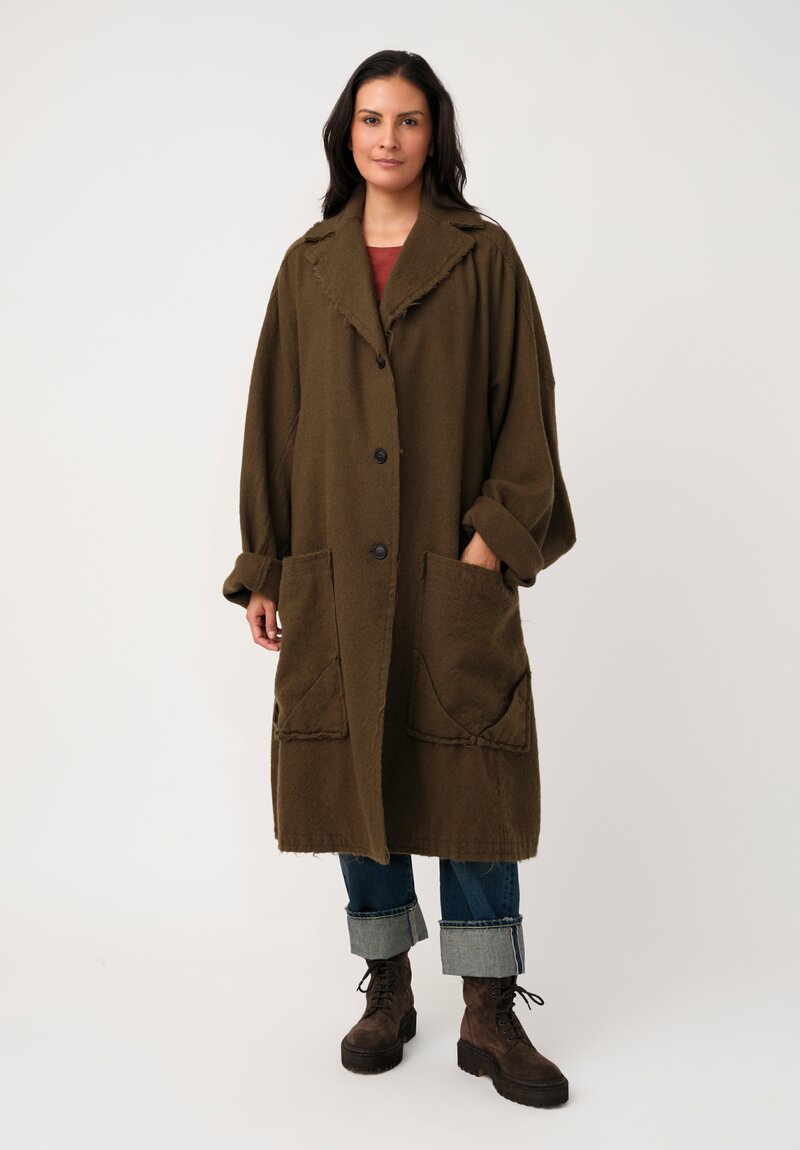 Rundholz DIP Raw Edge Oversized Pocket Coat