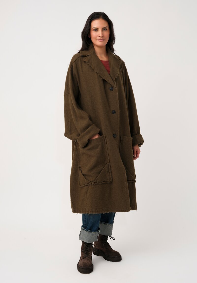 Rundholz DIP Raw Edge Oversized Pocket Coat