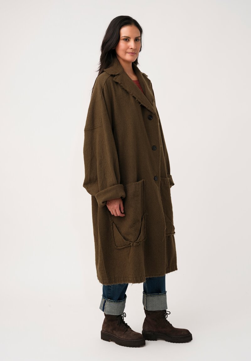 Rundholz DIP Raw Edge Oversized Pocket Coat