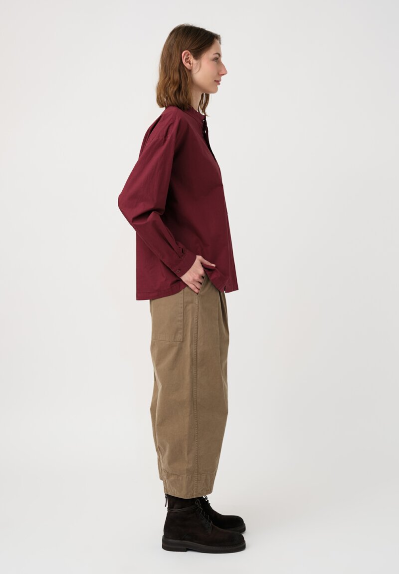 Toogood Organic Cotton Work Twill Etcher Wide Leg Cropped Pants