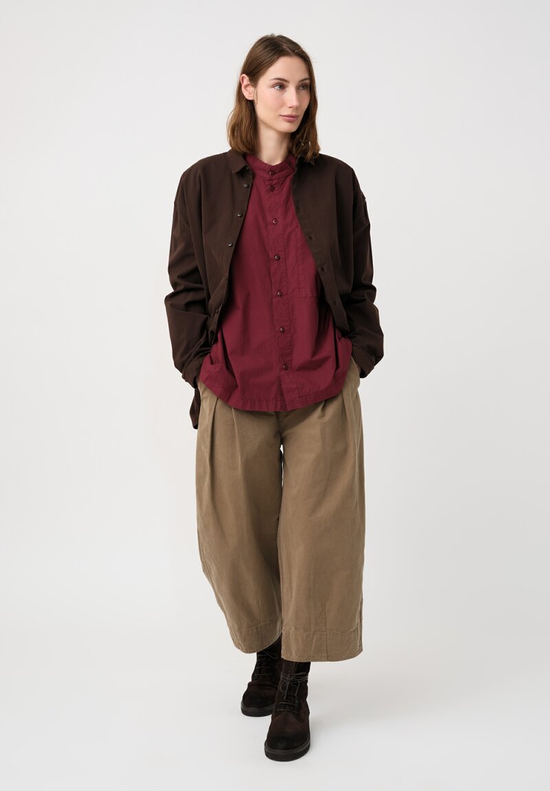 Toogood Organic Cotton Work Twill Etcher Wide Leg Cropped Pants