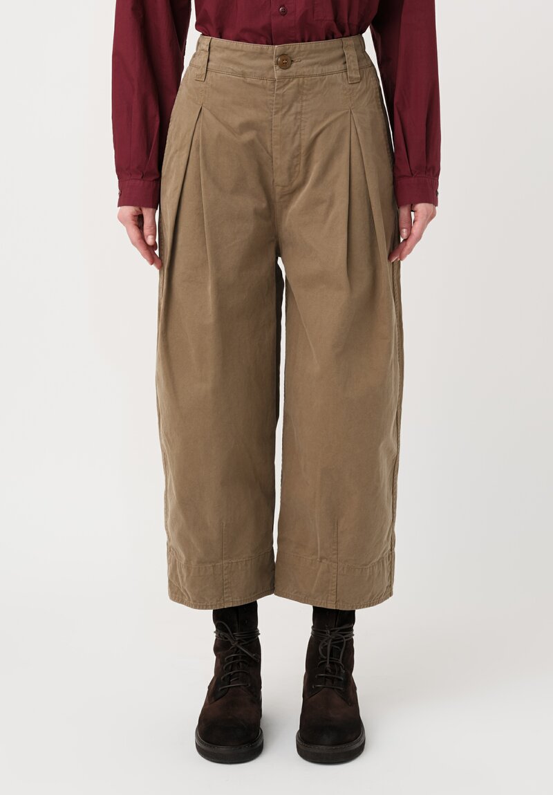 Toogood Organic Cotton Work Twill Etcher Wide Leg Cropped Pants