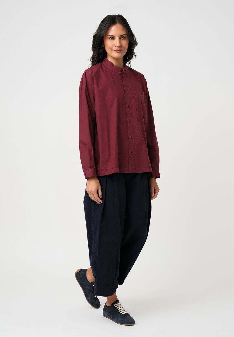 Toogood Organic Cotton Twill 'The Etcher' Barrel Pants in Ink Blue