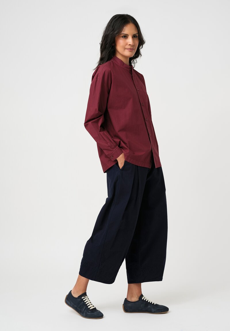 Toogood Organic Cotton Twill 'The Etcher' Barrel Pants in Ink Blue