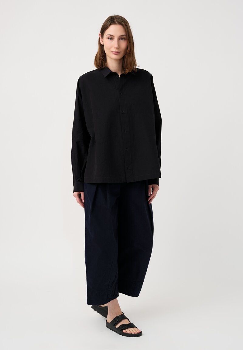 Toogood Structured Cotton Twill Farrier Shirt in Inky Blue