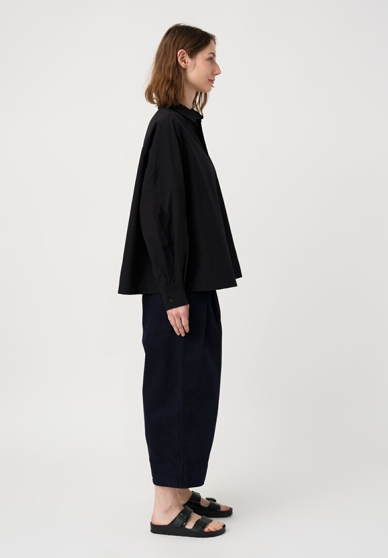 Toogood Structured Cotton Twill Farrier Shirt in Inky Blue