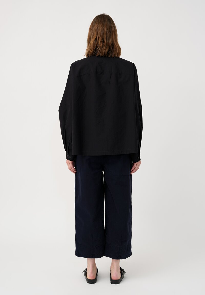 Toogood Structured Cotton Twill Farrier Shirt in Inky Blue