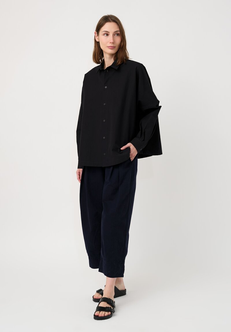 Toogood Structured Cotton Twill Farrier Shirt in Inky Blue