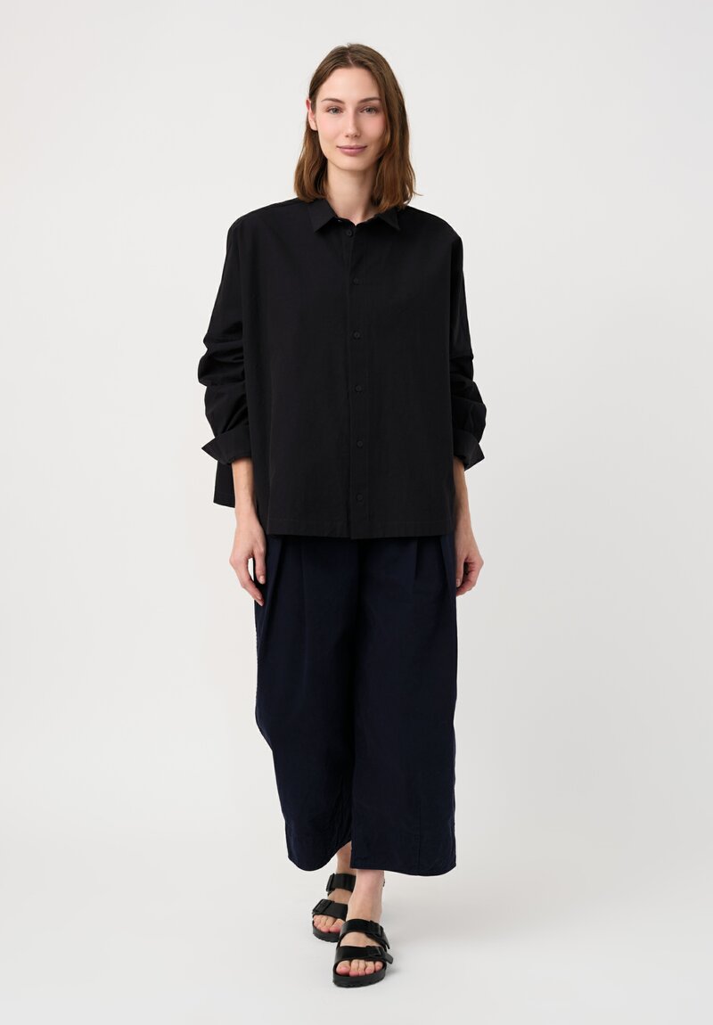 Toogood Structured Cotton Twill Farrier Shirt in Inky Blue