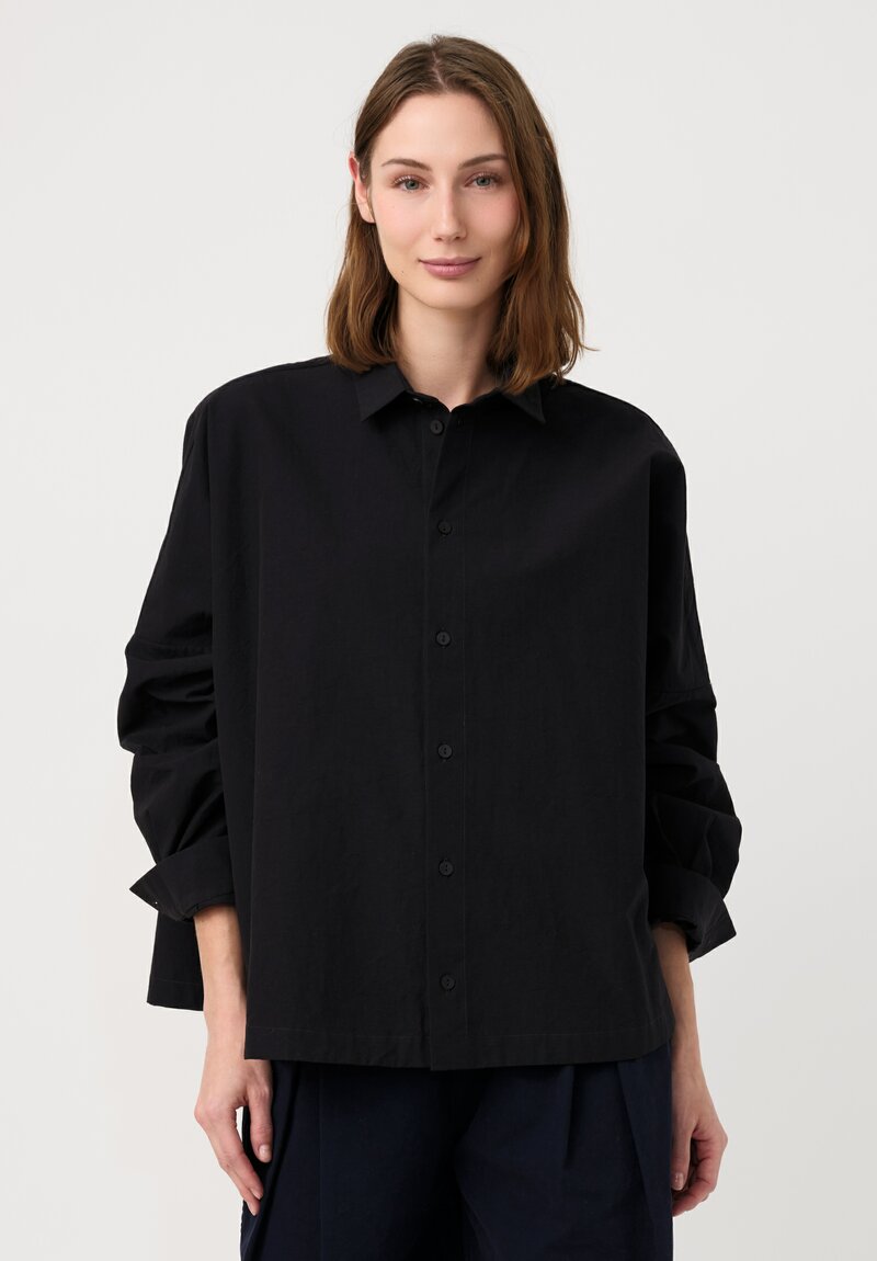 Toogood Structured Cotton Twill Farrier Shirt in Inky Blue