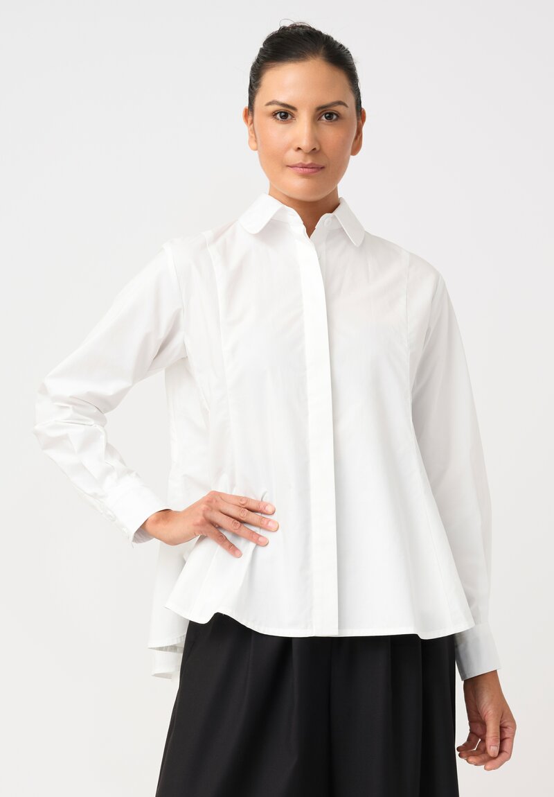 Biyan Cotton Poplin Flutter Hem Jai Shirt