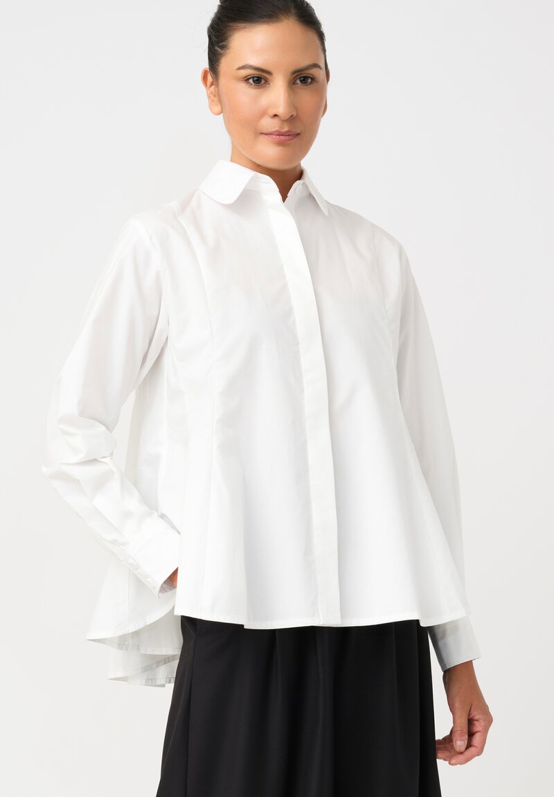 Biyan Cotton Poplin Flutter Hem Jai Shirt