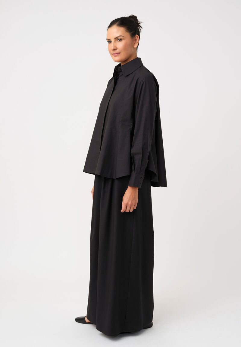 Biyan Cotton Poplin Flutter Hem Jai Shirt