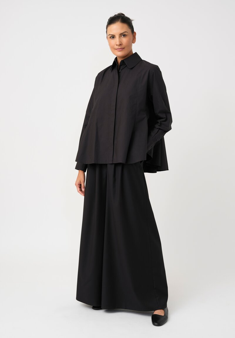 Biyan Cotton Poplin Flutter Hem Jai Shirt