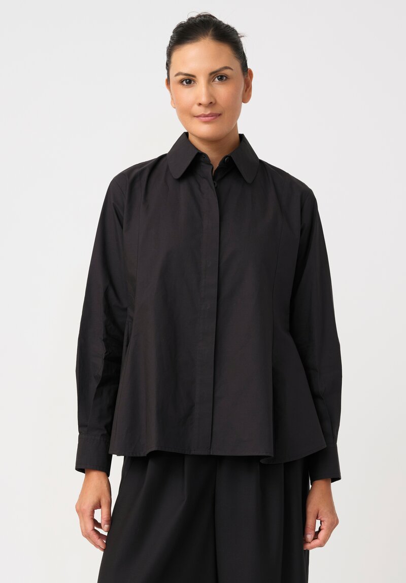 Biyan Cotton Poplin Flutter Hem Jai Shirt