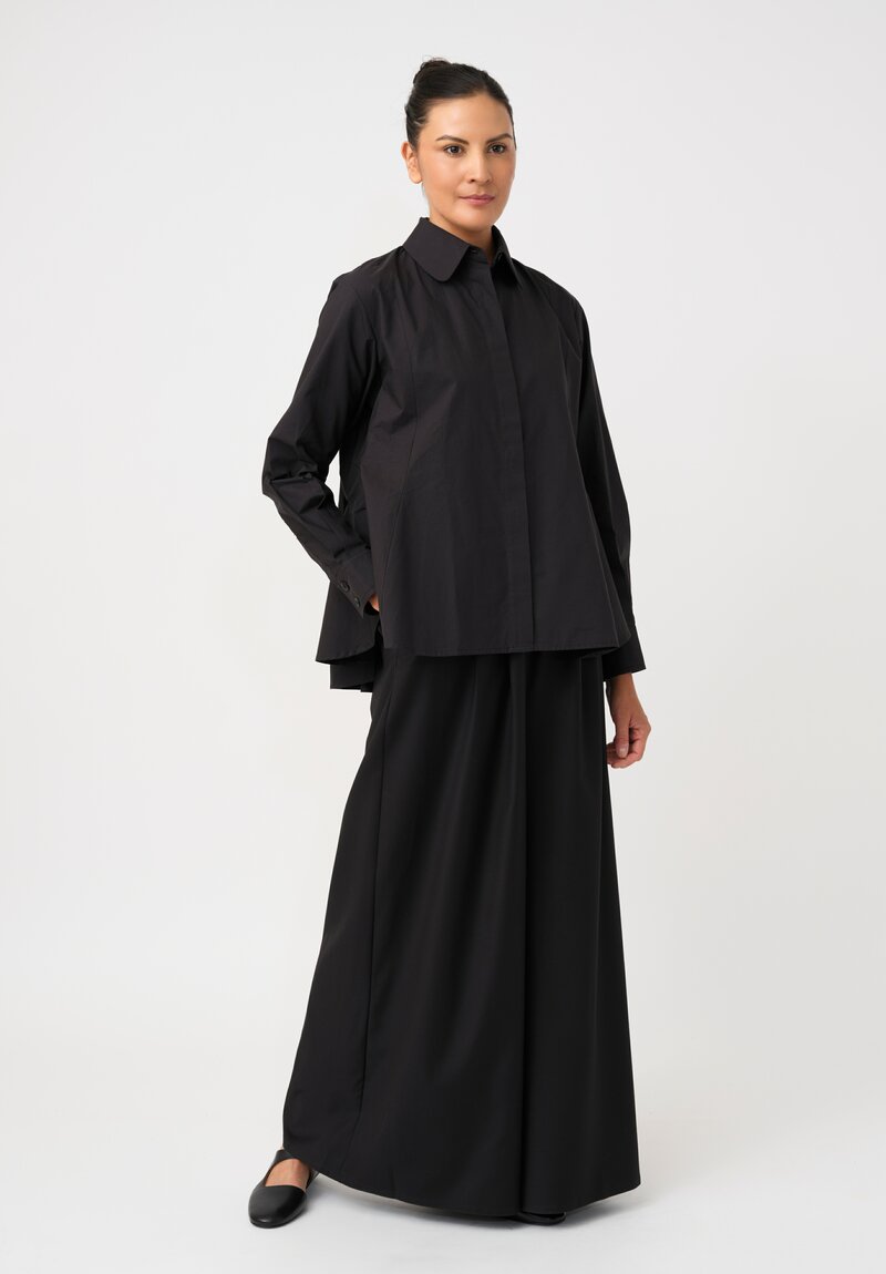 Biyan Cotton Poplin Flutter Hem Jai Shirt