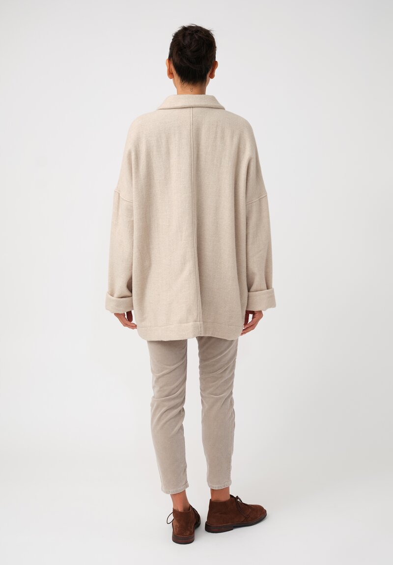 Album di Famiglia Thermal & Felted Serie Numerata Relaxed Blazer in Natural