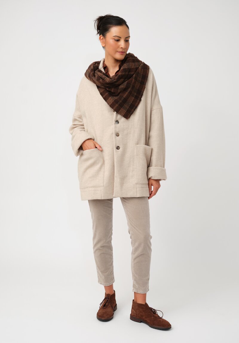 Album di Famiglia Thermal & Felted Serie Numerata Relaxed Blazer in Natural