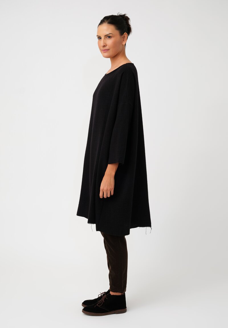 Album di Famiglia Thermal & Felted Serie Numerata Tunic in Black