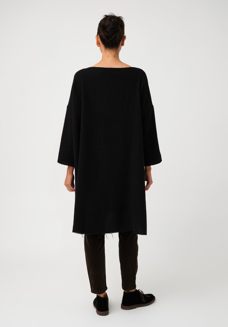 Album di Famiglia Thermal & Felted Serie Numerata Tunic in Black