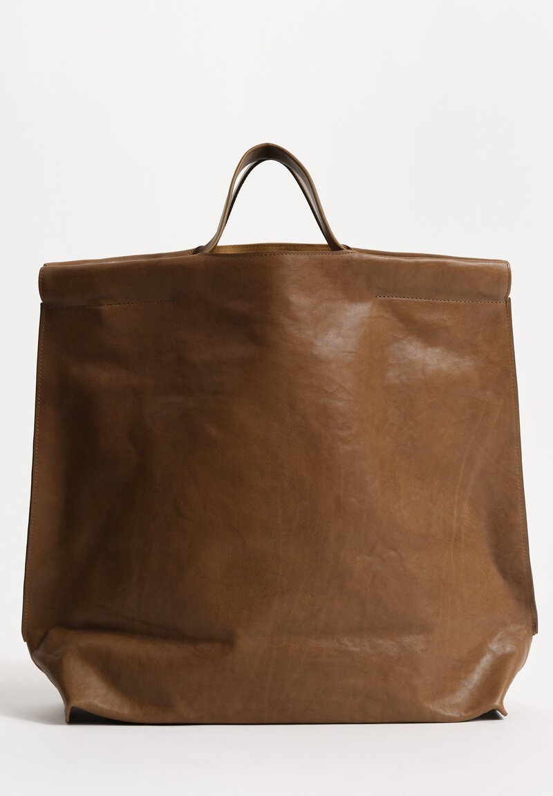 Bea Mombaers Buffalo Leather Large Shopper Bag Khaki Olive