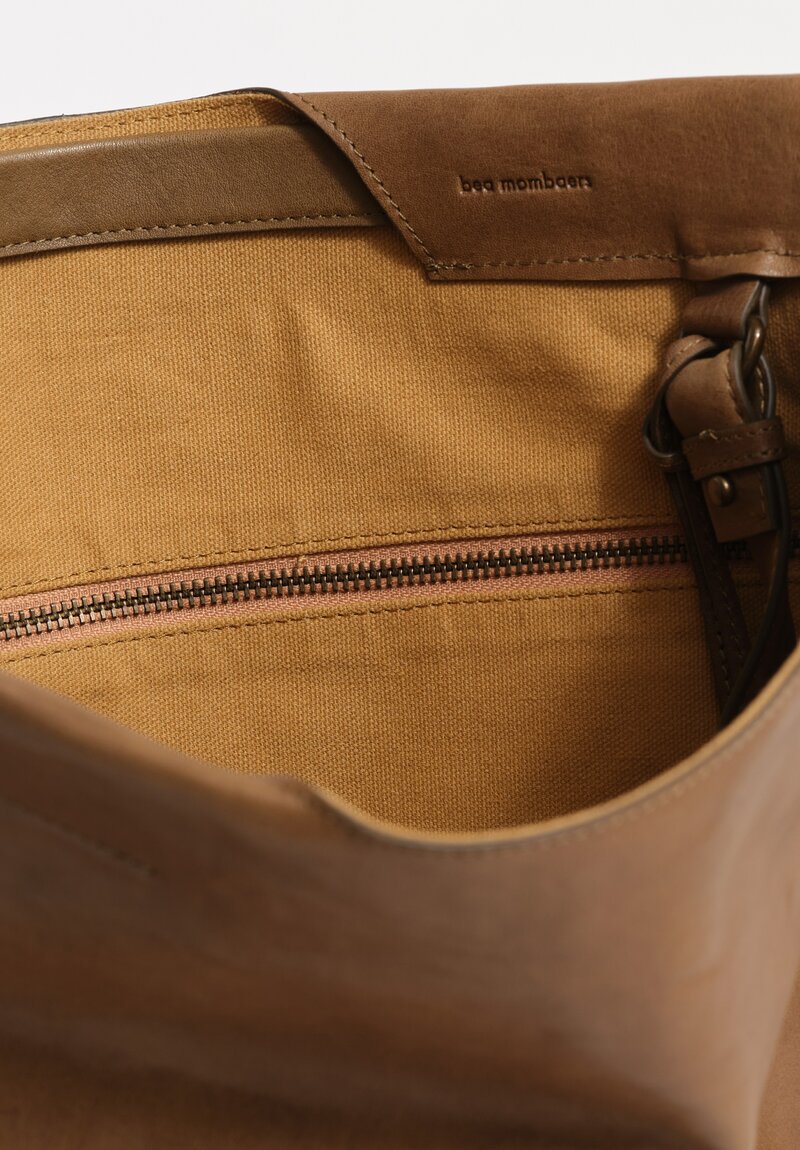 Bea Mombaers Buffalo Leather Large Shopper Bag Khaki Olive