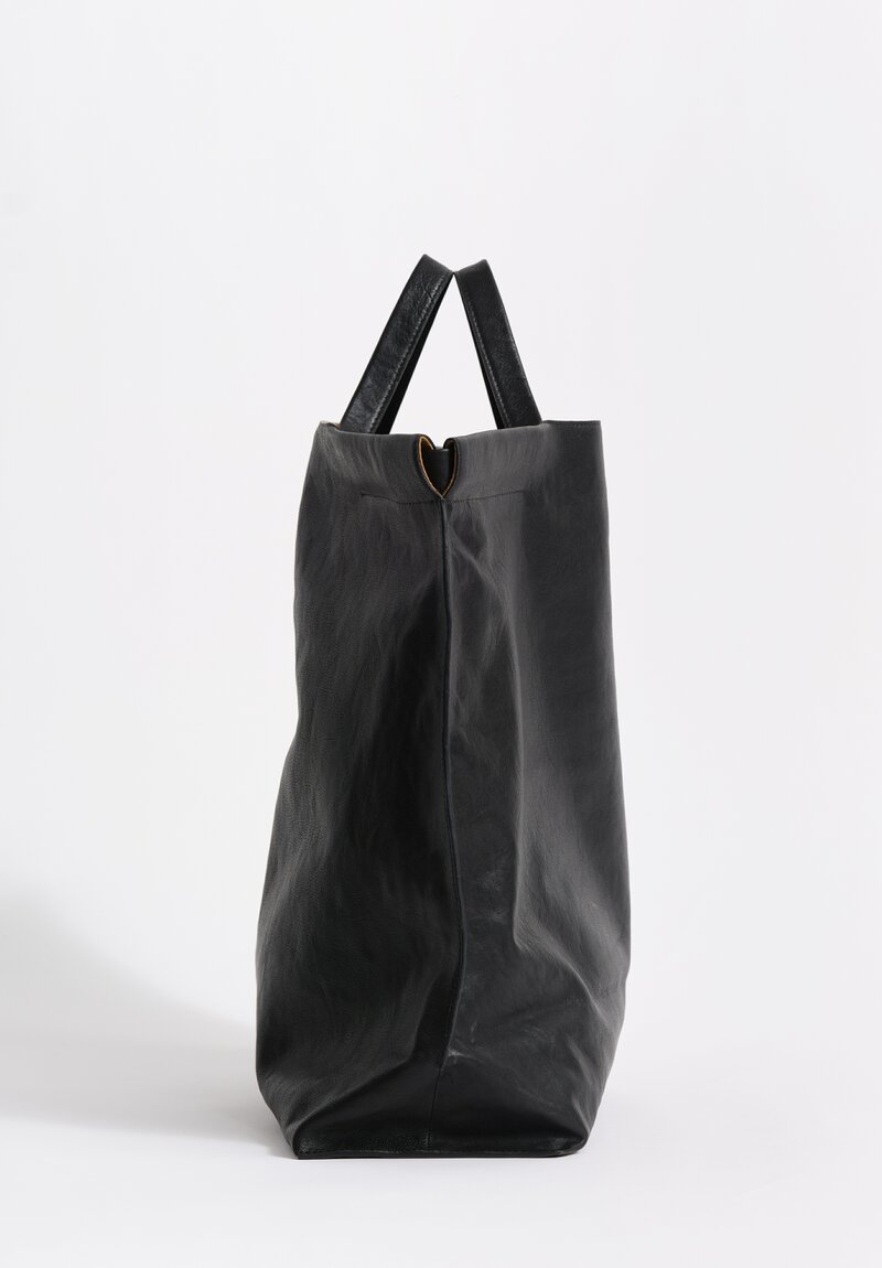 Bea Mombaers Buffalo Leather Large Shopper Bag Licorice Black