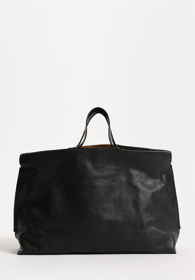 Bea Mombaers Buffalo Leather Midi Shopper Bag Licorice Black