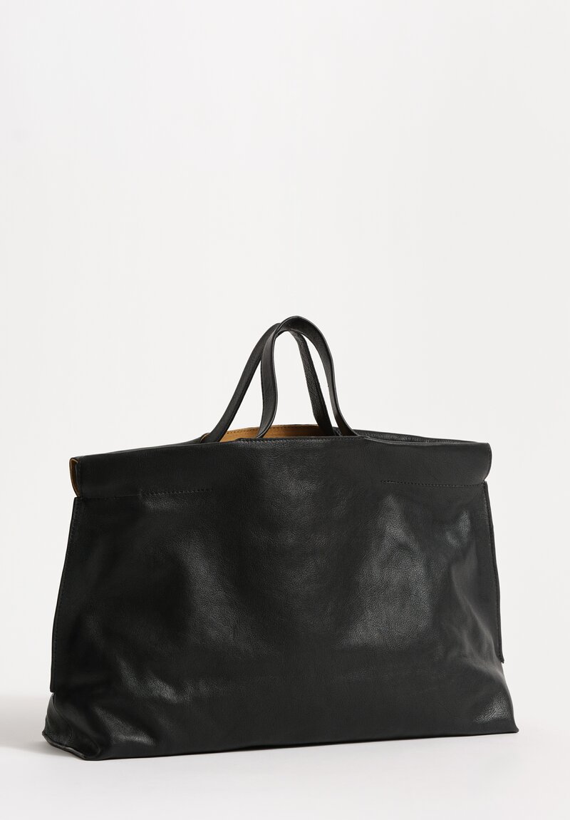 Bea Mombaers Buffalo Leather Midi Shopper Bag Licorice Black
