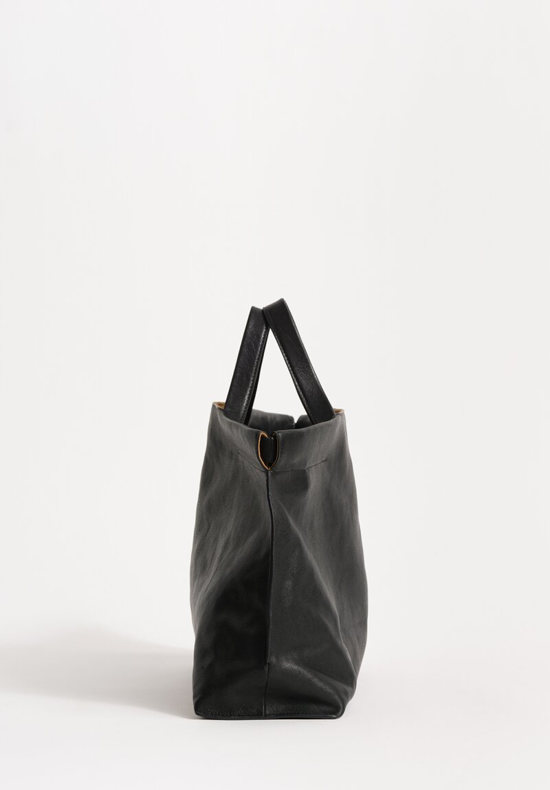 Bea Mombaers Buffalo Leather Midi Shopper Bag Licorice Black