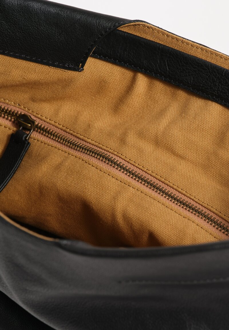 Bea Mombaers Buffalo Leather Midi Shopper Bag Licorice Black