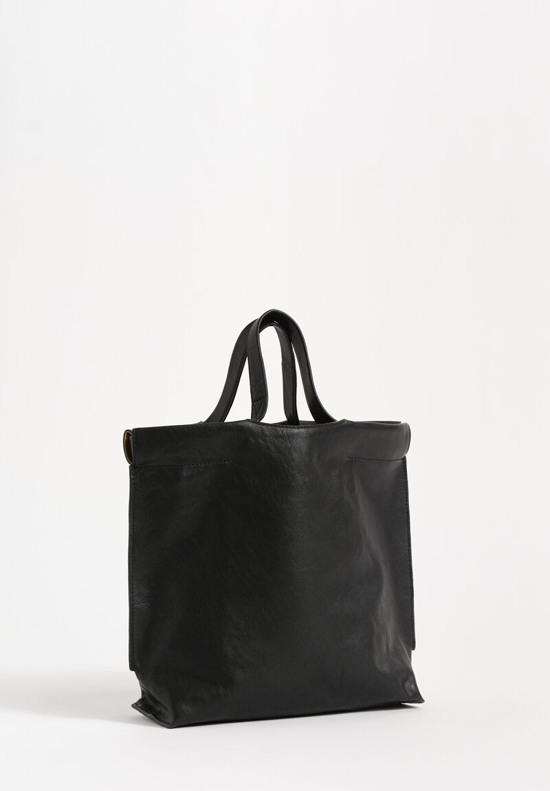 Bea Mombaers Buffalo Leather Small Shopper Bag Licorice Black