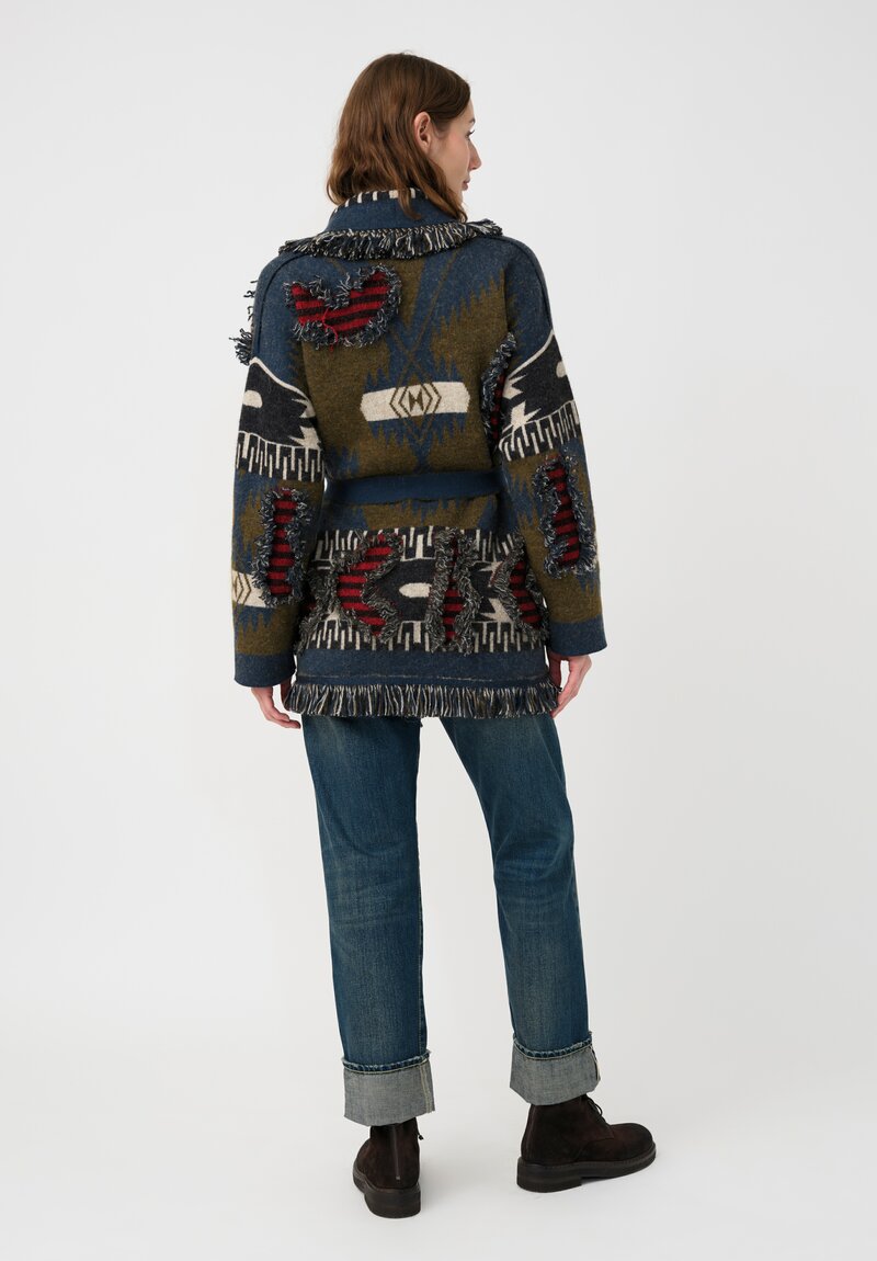 Alanui Fil Coupé Jacquard Grunge Anthem Cardigan	