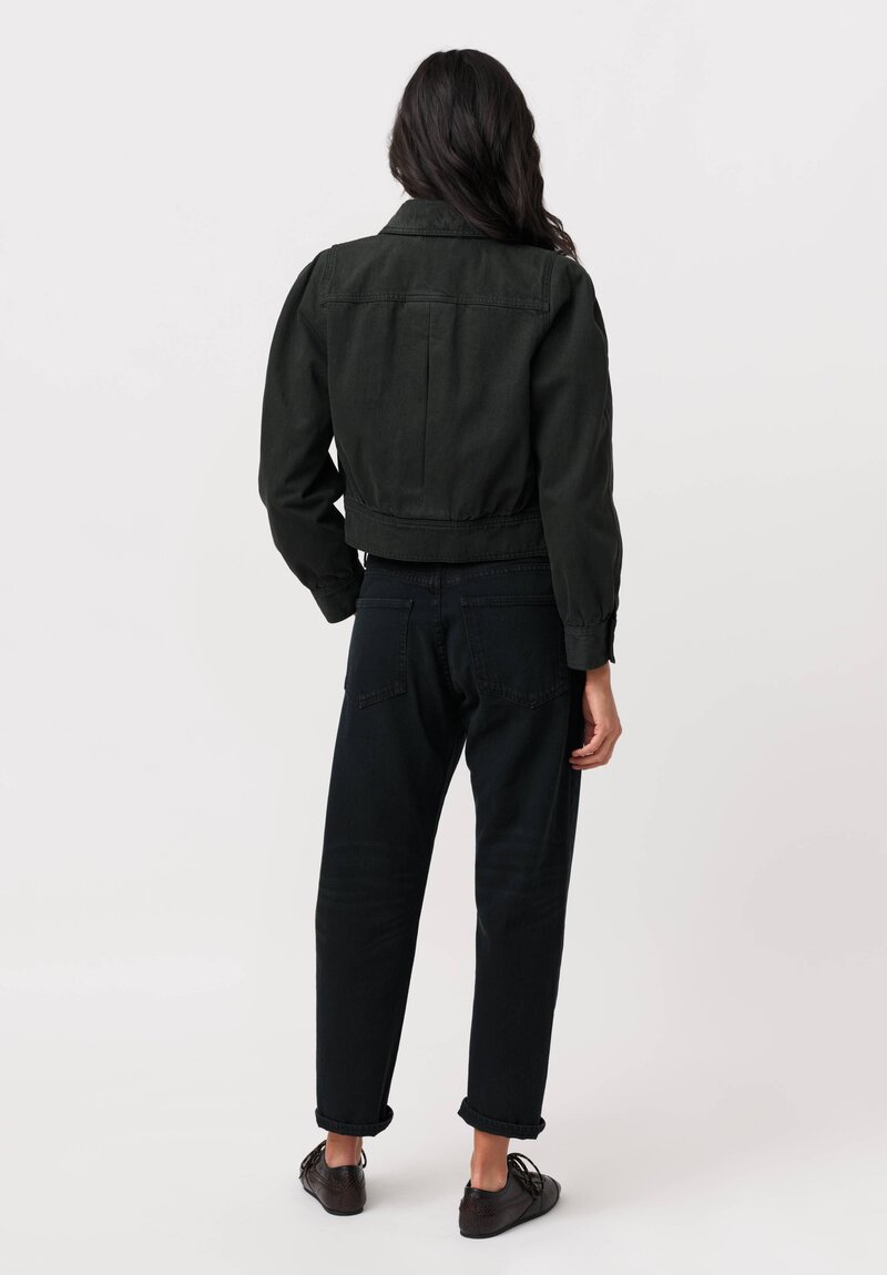 Dries Van Noten Cotton Denim Vistam Jacket in Dark Ivy Green