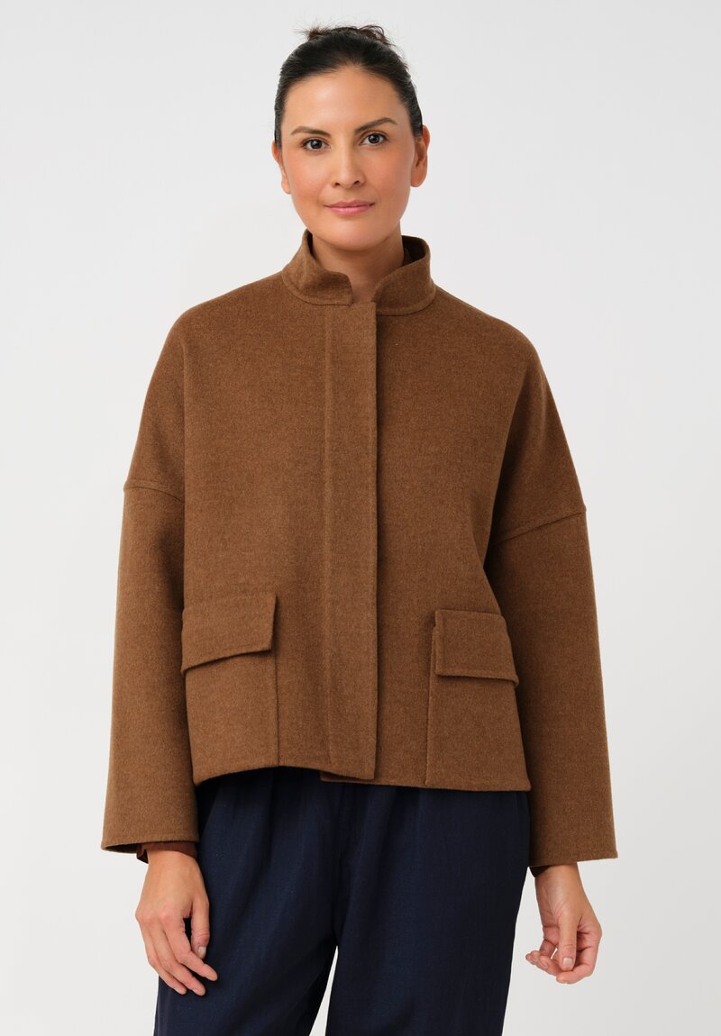 Asciari Felted Thermal Charlotte Jacket in Sudan Brown