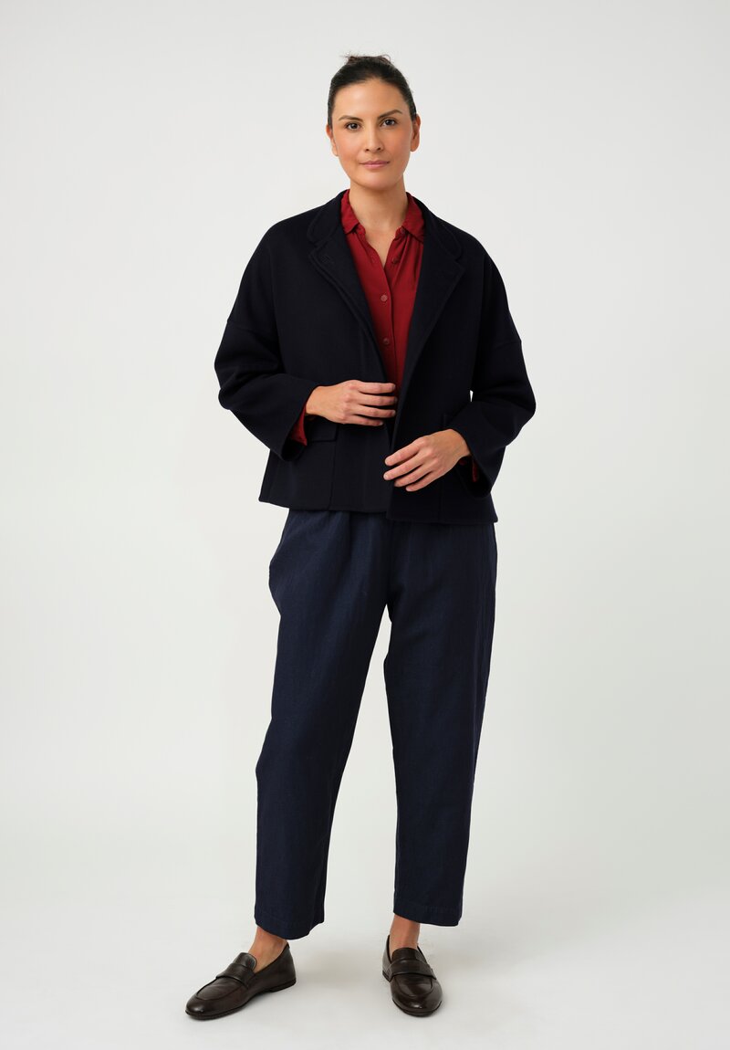Asciari Felted Thermal Charlotte Jacket in Navy Blue