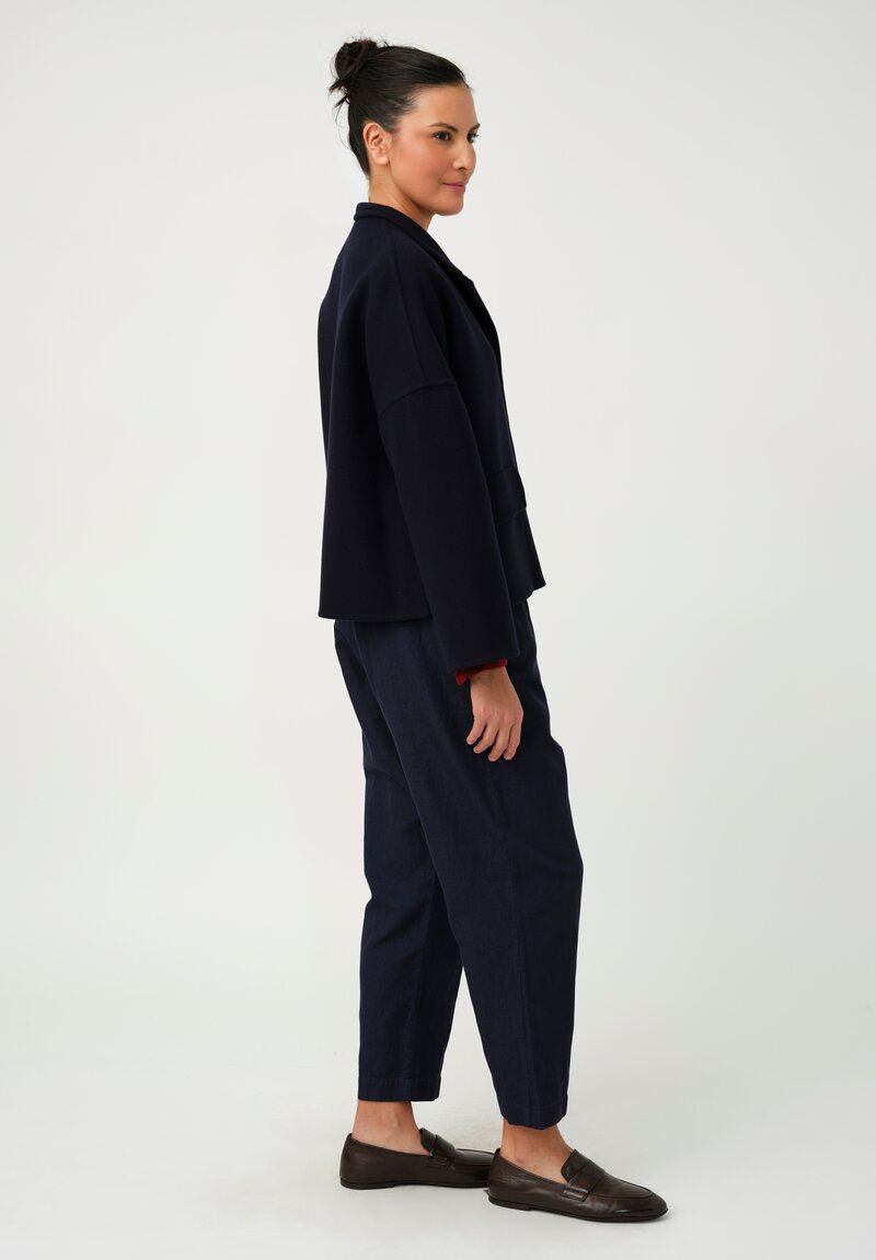 Asciari Felted Thermal Charlotte Jacket in Navy Blue