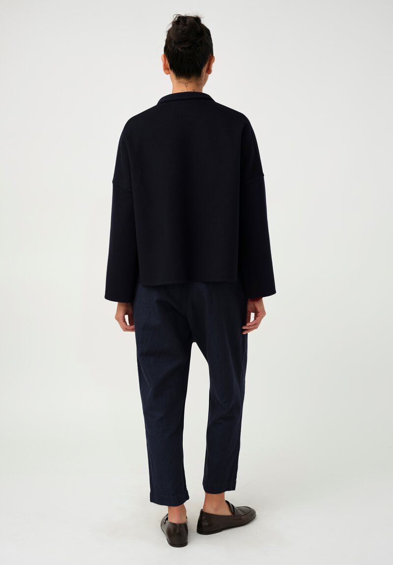 Asciari Felted Thermal Charlotte Jacket in Navy Blue