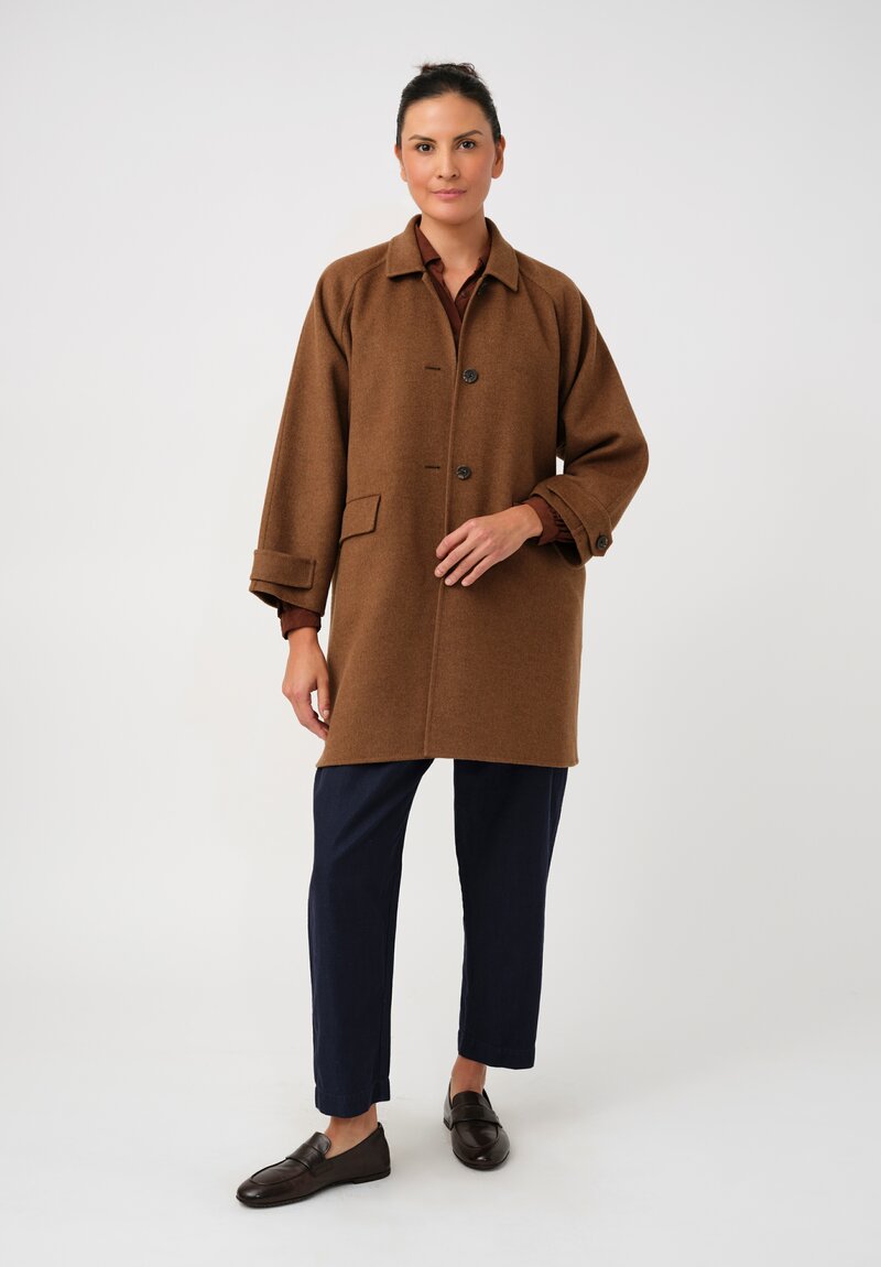Asciari Felted Thermal Giada Coat in Sudan Brown