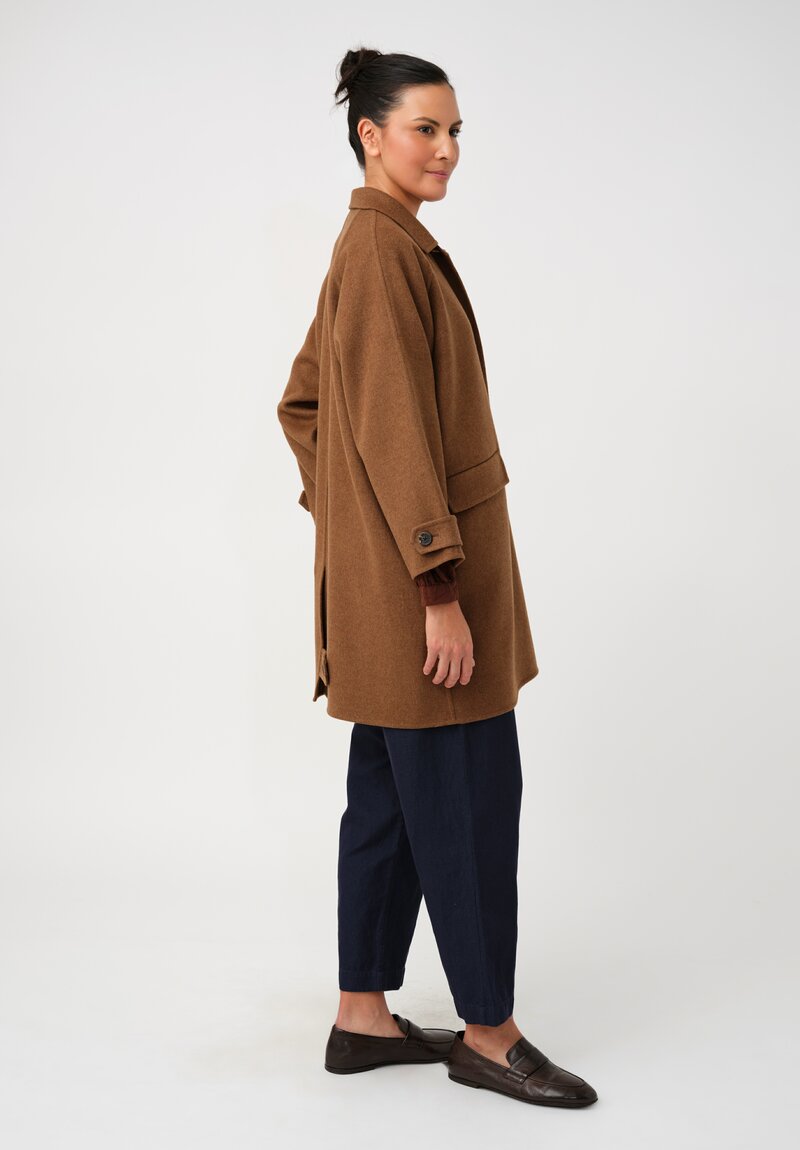 Asciari Felted Thermal Giada Coat in Sudan Brown
