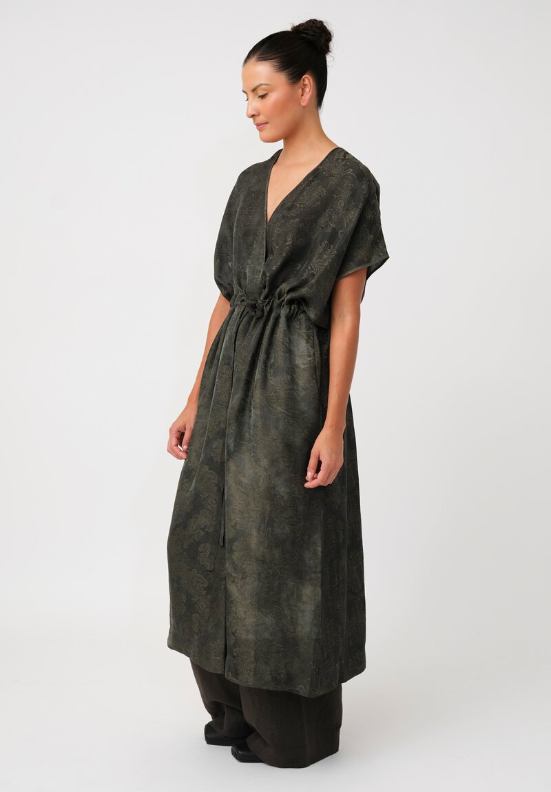 Uma Wang Jacquard Gathered Acre Dress