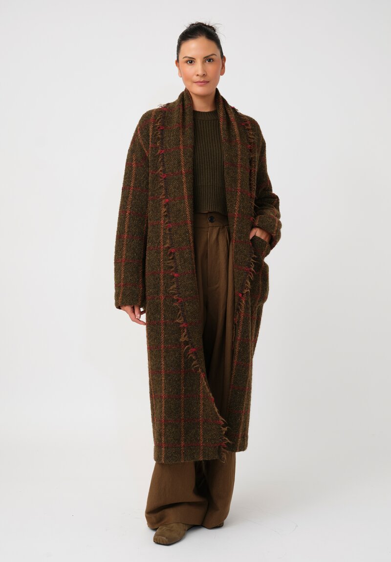 Uma Wang Cashmere Chunky Ribbed Knit Cropped Pullover