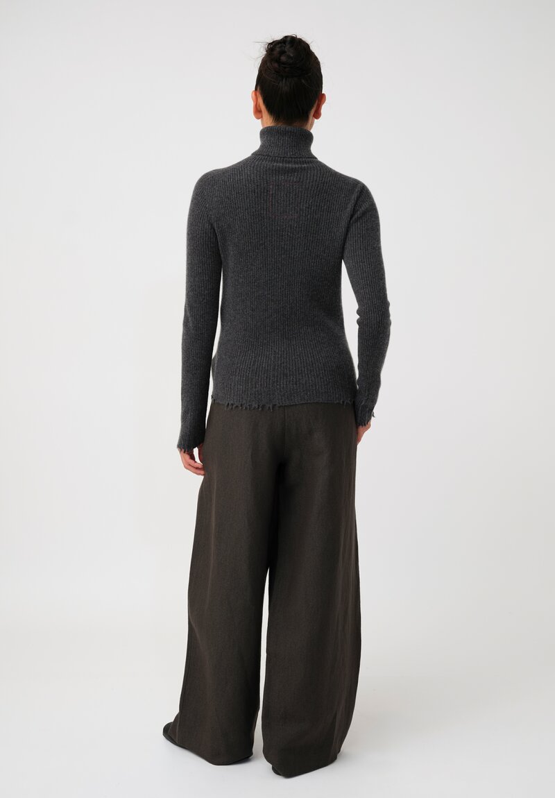 Uma Wang Linen & Virgin Wool Pleated Polina Pants