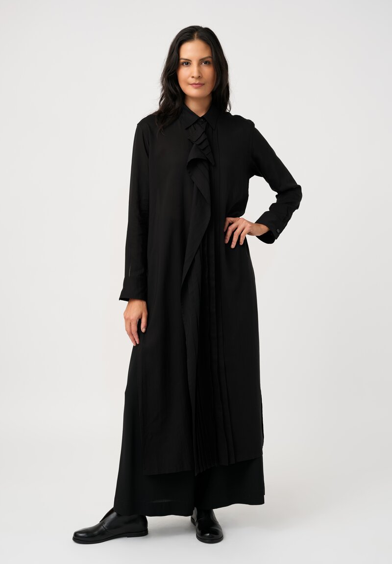 Yohji Yamamoto Tissue Pintuck Pleated Tunic