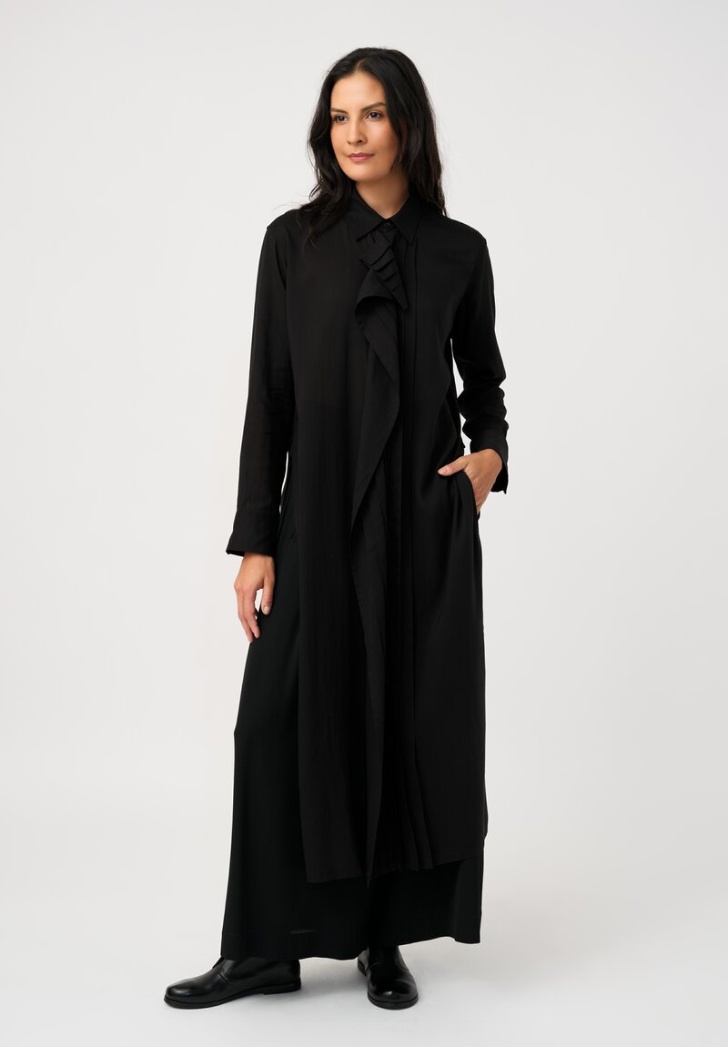 Yohji Yamamoto Tissue Pintuck Pleated Tunic